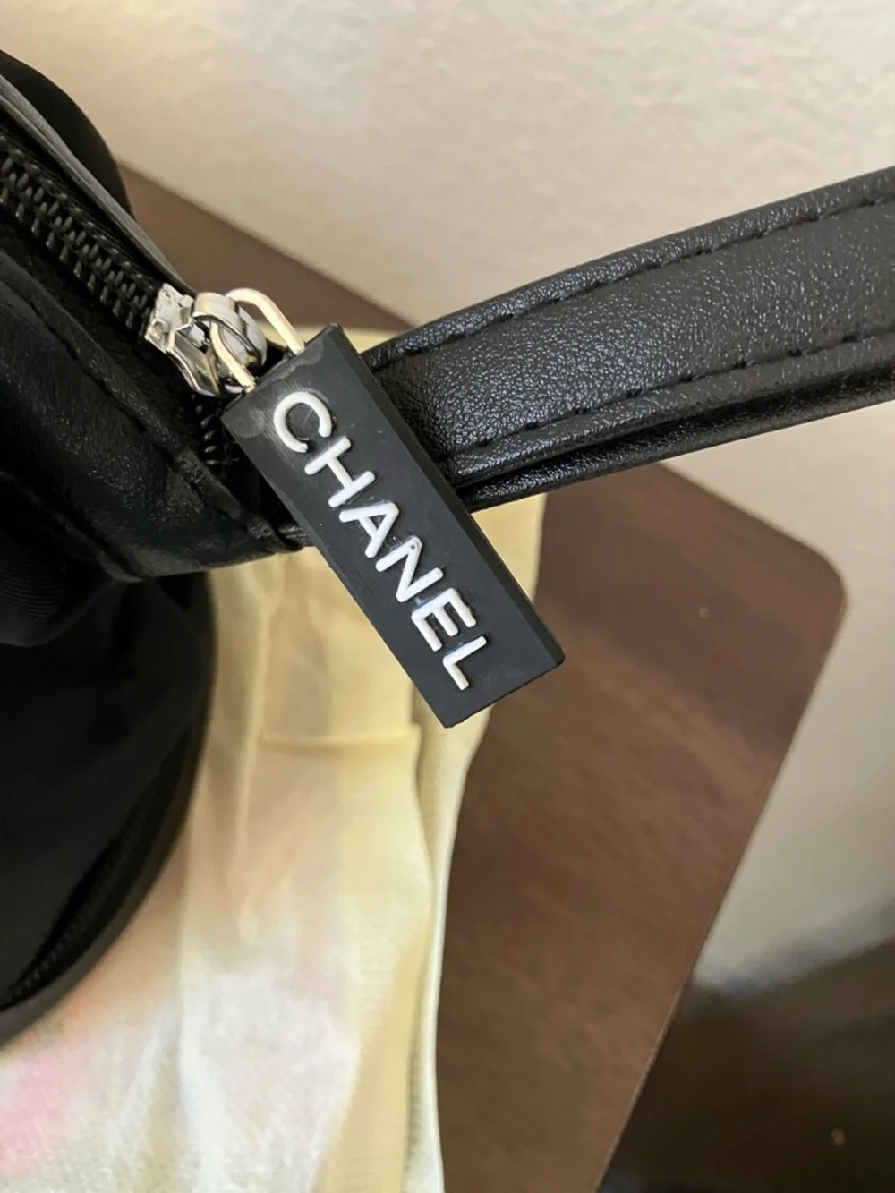 CHANEL Black Nylon CC Logo Toiletry Bag - Picture 3 of 6